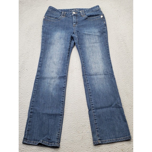 Michael Kors Jeans Women Petite 6 Blue Denim Cotton Straight Leg Low Rise Preppy - Picture 1 of 10